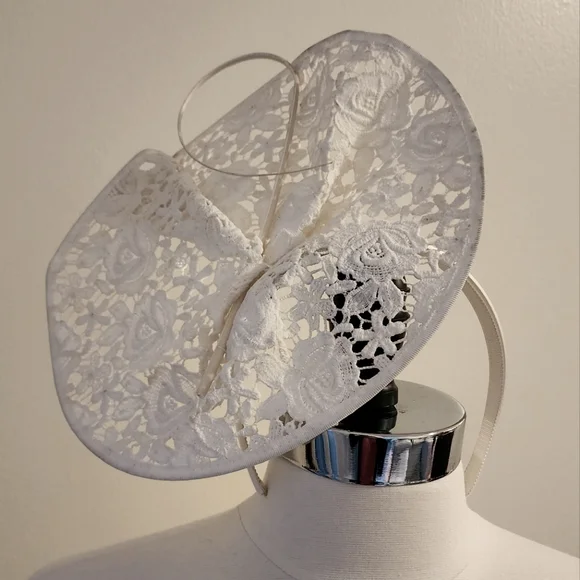 Giovannio Diana Off White Fascinator Diana Fascinator - Etsy main image 2